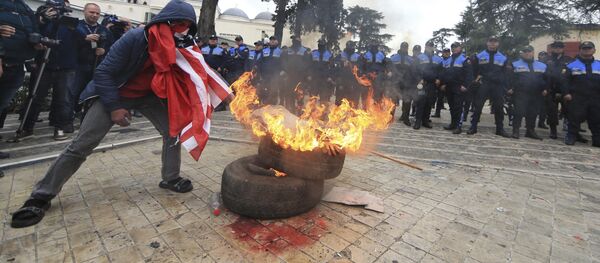 Протест у Тирани Протест у Тирани - Sputnik Србија