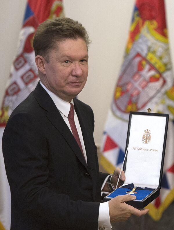 Алексеју Милеру уручен Орден српске заставе другог степена Алексеју Милеру уручен Орден српске заставе другог степена - Sputnik Србија