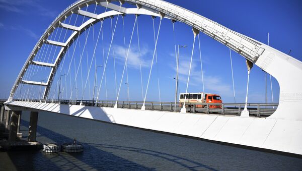 Железничка пруга на Кримском мосту - Sputnik Србија