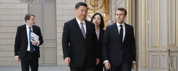 Emanuel Makron i Si Đinping Emanuel Makron i Si Đinping - Sputnik Srbija
