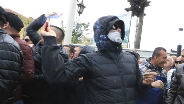 Демонстрант у Тирани - Sputnik Србија