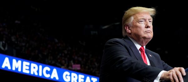Амерички председник Доналд Трамп на митингу у Мичигену Амерички председник Доналд Трамп на митингу у Мичигену - Sputnik Србија