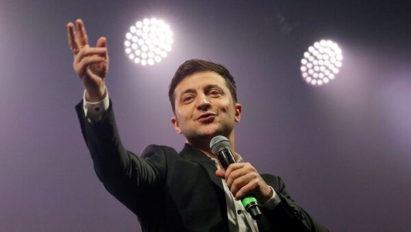 Kandidat za predsednika Ukrajine, komičar Volodimir Zelenski - Sputnik Srbija