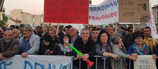 Седми грађански протест „Одупри се — 97.000“ у Подгорици Седми грађански протест „Одупри се — 97.000“ у Подгорици - Sputnik Србија
