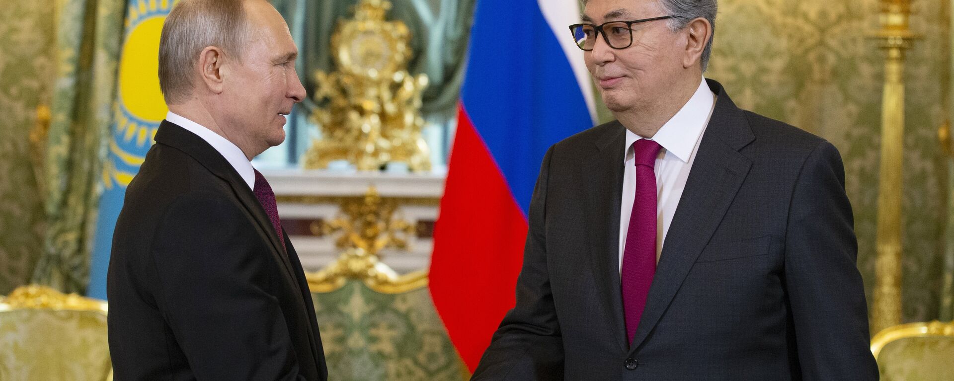 Predsednici Rusije i Kazahstana Vladimir Putin i Kasim-Žomart Tokajev na sastanku u Moskvi - Sputnik Srbija, 1920, 29.11.2022