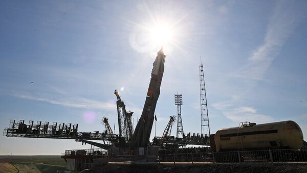 Raketa-nosač Sojuz FG na kosmodromu Bajkonur - Sputnik Srbija