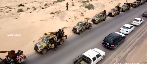 Колоне војних возила под командом генерала Хафтара на путу за Триполи 4. 5. 2019. Колоне војних возила под командом генерала Хафтара на путу за Триполи 4. 5. 2019. - Sputnik Србија