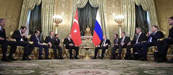 Владимир Путин и Реџеп Тајип Ердоган - Sputnik Србија