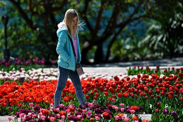 Море цвећа на Криму: Једна од најстаријих ботаничких башти у пролеће - Sputnik Србија