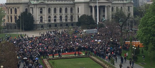 Протест опозиције у Београду Протест опозиције у Београду - Sputnik Србија