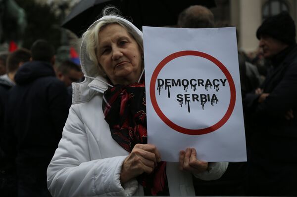 Protest opozicije u Beogradu (video, foto) - Sputnik Srbija