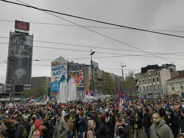 Protest opozicije u Beogradu (video, foto) - Sputnik Srbija