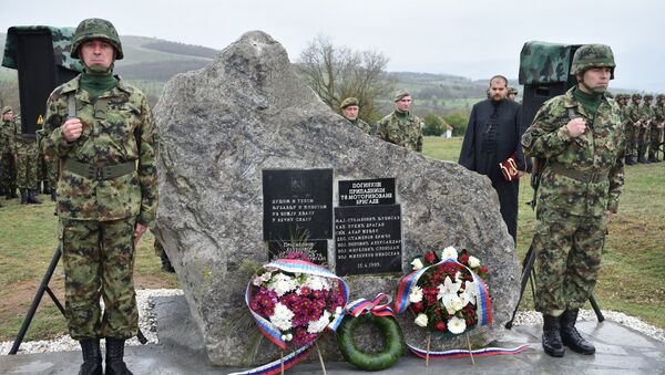 Обележена 20. годишњица погибије припадника 78. моторизоване бригаде - Sputnik Србија