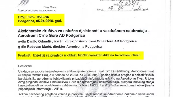 Грађански покрет УРА представио је данас документ Агенције за цивилно ваздухопловство - Sputnik Србија