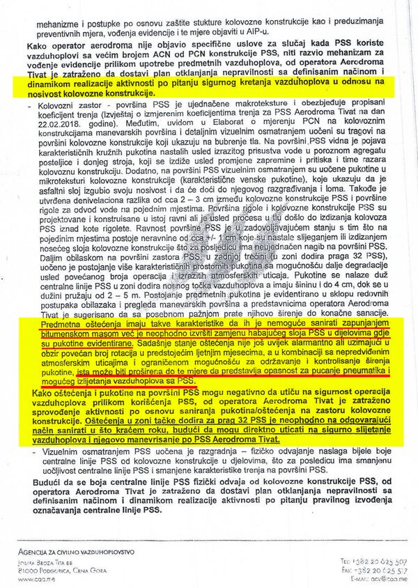 Грађански покрет УРА објавио је документ црногорске Агенције за цивилно ваздухопловство - Sputnik Србија