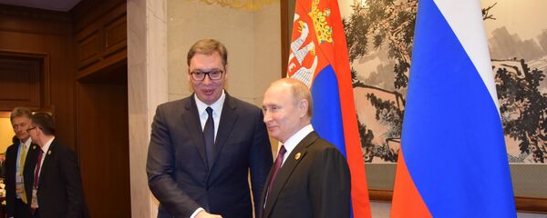 Aleksandar Vučić i Vladimir Putin, Peking Aleksandar Vučić i Vladimir Putin, Peking - Sputnik Srbija