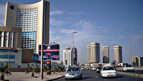 Office and hotel towers along Shari' al Corniche, Tripoli, Lybia. - Sputnik Србија