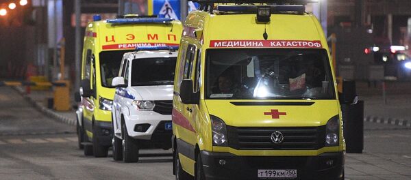 Кола хитне помоћи на аеродрому Шереметјево Кола хитне помоћи на аеродрому Шереметјево - Sputnik Србија