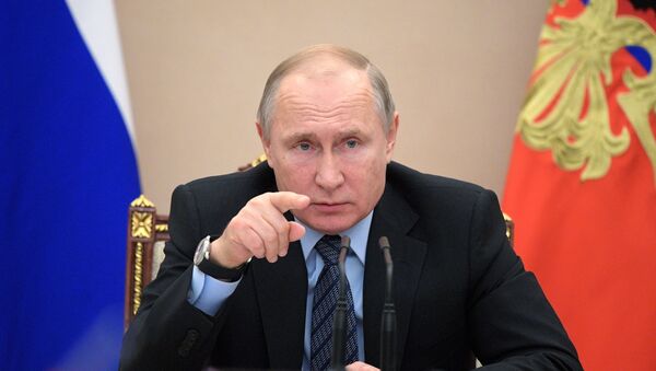 Председник Русије Владимир Путин на седници владе - Sputnik Србија