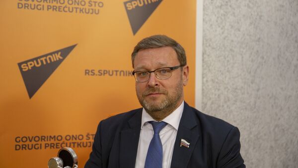 Председник Одбора за спољну политику Савета Федерације Русије Константин Косачов - Sputnik Србија