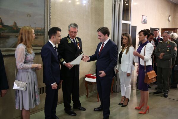 Nikola Selaković, generalni sekretar predsednika Srbije na prijemu Nikola Selaković, generalni sekretar predsednika Srbije na prijemu - Sputnik Srbija