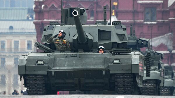 Тенк Т-14 „Армата“ на Црвеном тргу у Москви, на паради поводом Дана победе над фашизмом - Sputnik Србија