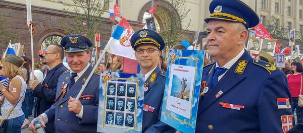 Српска делегација на „Бесмртном пуку“ у Москви - Sputnik Србија