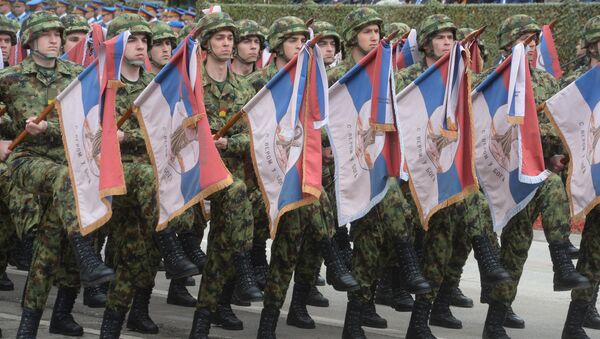 Pripadnici Vojske Srbije na vojno-policijskoj paradi Odbrana slobode u Nišu - Sputnik Srbija
