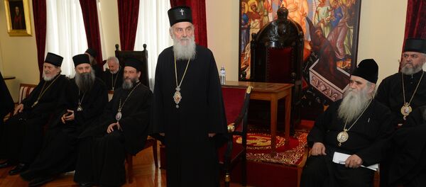 Патријарх Иринеј на редовном заседању Светог архијерејског сабора СПЦ Патријарх Иринеј на редовном заседању Светог архијерејског сабора СПЦ - Sputnik Србија