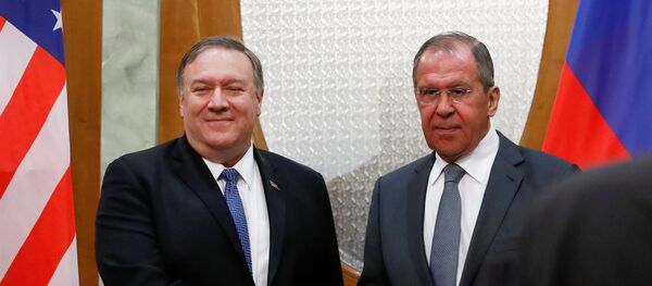 Министар спољних послова Русије Сергеј Лавров и амерички државни секретар Мајкл Помпео у Сочију Министар спољних послова Русије Сергеј Лавров и амерички државни секретар Мајкл Помпео у Сочију - Sputnik Србија
