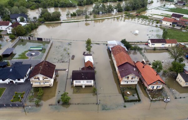 Poplave u Sanskom Mostu Poplave u Sanskom Mostu - Sputnik Srbija
