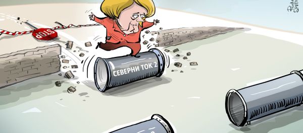 Меркелова неће дозволити да се заустави Северни ток 2 Меркелова неће дозволити да се заустави Северни ток 2 - Sputnik Србија