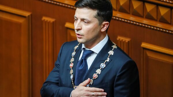 Председник Украјине Владимир Зеленски на церемонији инаугурације - Sputnik Србија