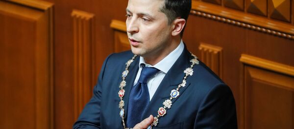 Председник Украјине Владимир Зеленски на церемонији инаугурације - Sputnik Србија