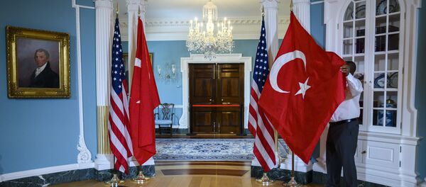 Zastava Turske i Amerike Zastava Turske i Amerike - Sputnik Srbija