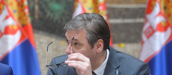 Александар Вучић на састанку са представницима Срба са Косова и Метохије. Александар Вучић на састанку са представницима Срба са Косова и Метохије. - Sputnik Србија