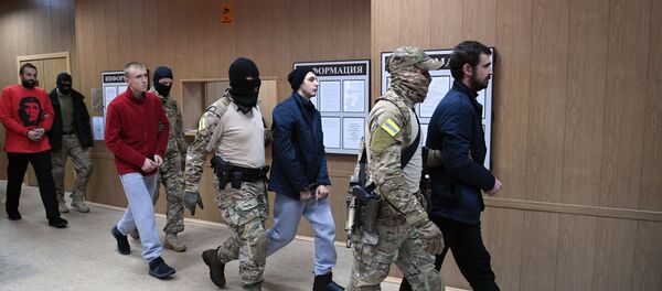 Притворени украјински морнари у суду у Москви - Sputnik Србија