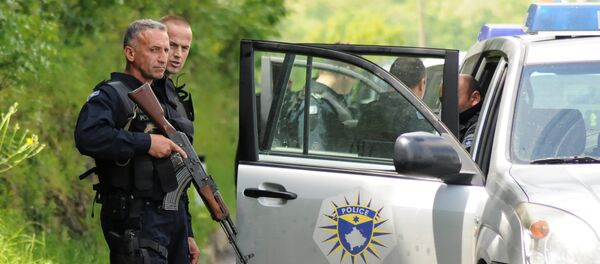 Припадници специјалне јединице косовске полиције на северу Косова и Метохије Припадници специјалне јединице косовске полиције на северу Косова и Метохије - Sputnik Србија