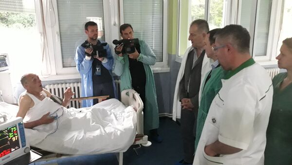 Mihail Krasnoščekov snimljen u bolnici u Kosovskoj Mitrovici - Sputnik Srbija