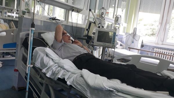 Повређени Михаил Красношчеков чека транспорт на ВМА из КБЦ Косовска Митровица - Sputnik Србија