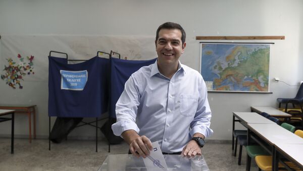 Aleksis Cipras glasa na izborima - Sputnik Srbija