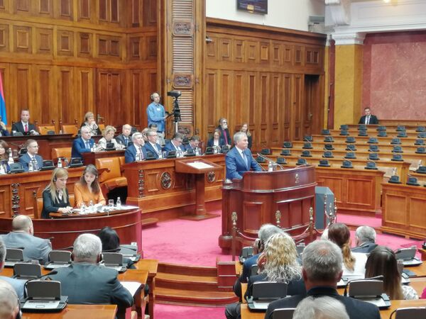 Vjačeslav Volodin u Narodnoj skupštini Republike Srbije Vjačeslav Volodin u Narodnoj skupštini Republike Srbije - Sputnik Srbija