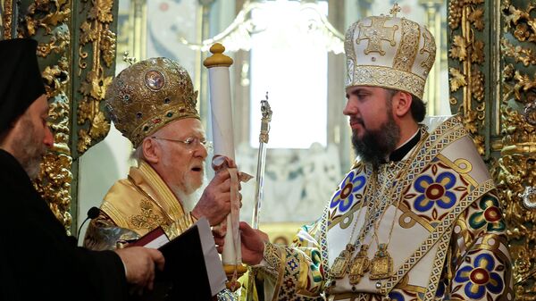Васељенски патриарх Вартоломеј и митрополит Епифаниј у Истанбулу - Sputnik Србија