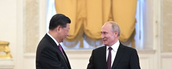 Владимир Путин и Си Ђинпинг Владимир Путин и Си Ђинпинг - Sputnik Србија
