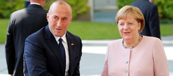Angela Merkel i Ramuš Haradinaj - Sputnik Srbija