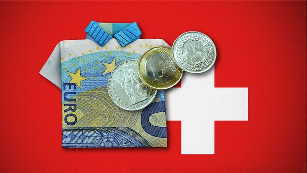 Švajcarski franci i evri - ilustracija - Sputnik Srbija
