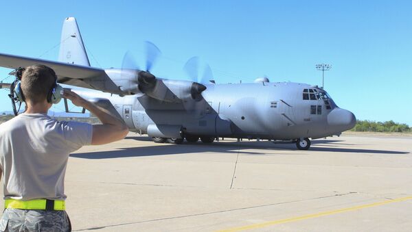 Avion američkog ratnog vazduhoplovstva EC-130H u vojnoj bazi Dejvis-Montan u Arizoni - Sputnik Srbija