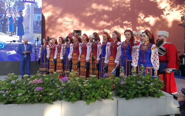 Кубањски козачки хор на пријему у руској амбасади - Sputnik Србија