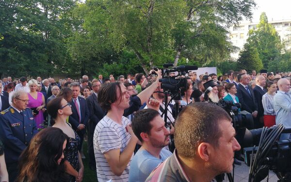 Brojni gosti na prijemu u ruskoj ambasadi - Sputnik Srbija
