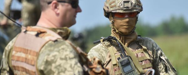 Припадници украјинске војске на војним вежбама у Лавовској области - Sputnik Србија